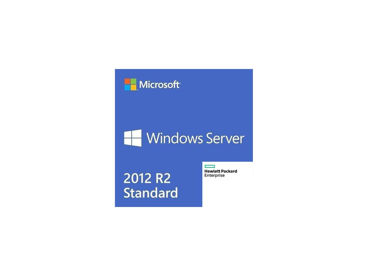 Hpe Microsoft Windows Server 2012 R2 Standard 64 Bit Pc 2 Processor License And Media Rok 8672